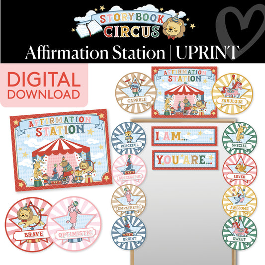 Printable Vintage Affirmation Station | Storybook Circus