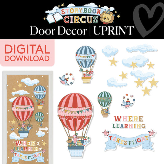 Printable Vintage Door Decor | Storybook Circus