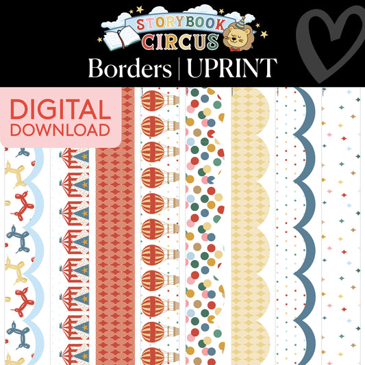 Printable Vintage Border Bundle 1 | Storybook Circus