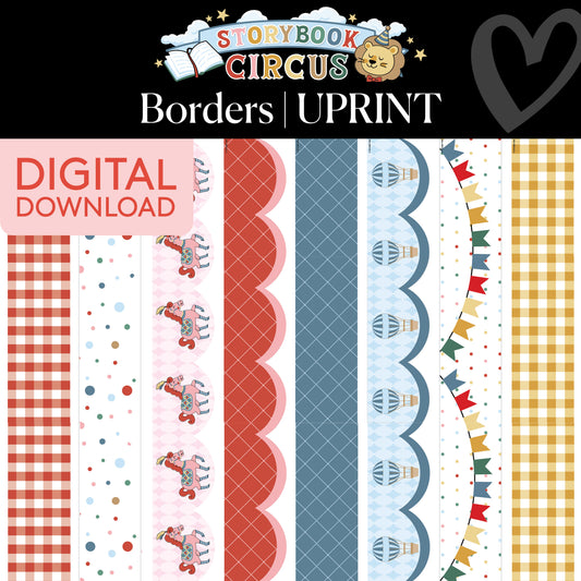 Printable Vintage Border Bundle 2 | Storybook Circus