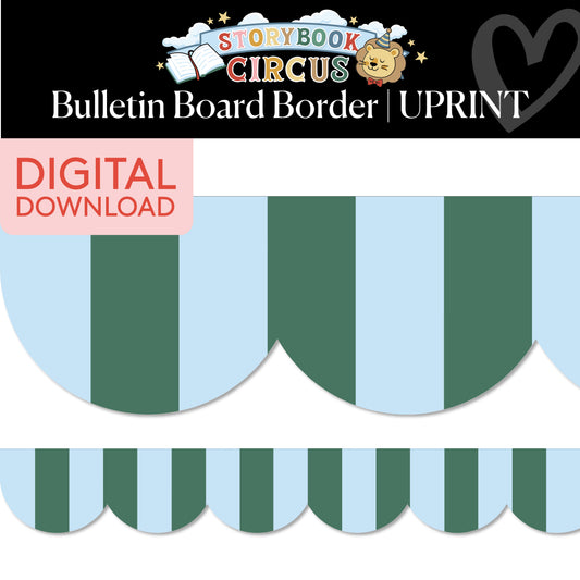 Printable Vintage Heirloom Stripes Border | Storybook Circus