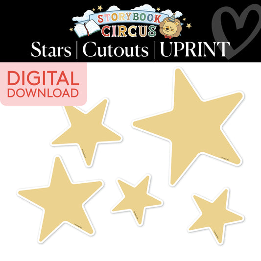Printable Vintage Stars Cutouts | Storybook Circus