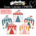 Load image into Gallery viewer, Printable Vintage Circus Tents Cutouts | Storybook Circus
