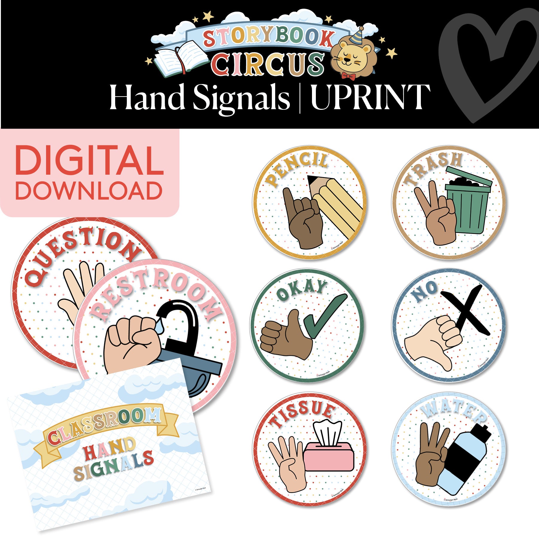 Printable Vintage Hand Signals | Storybook Circus