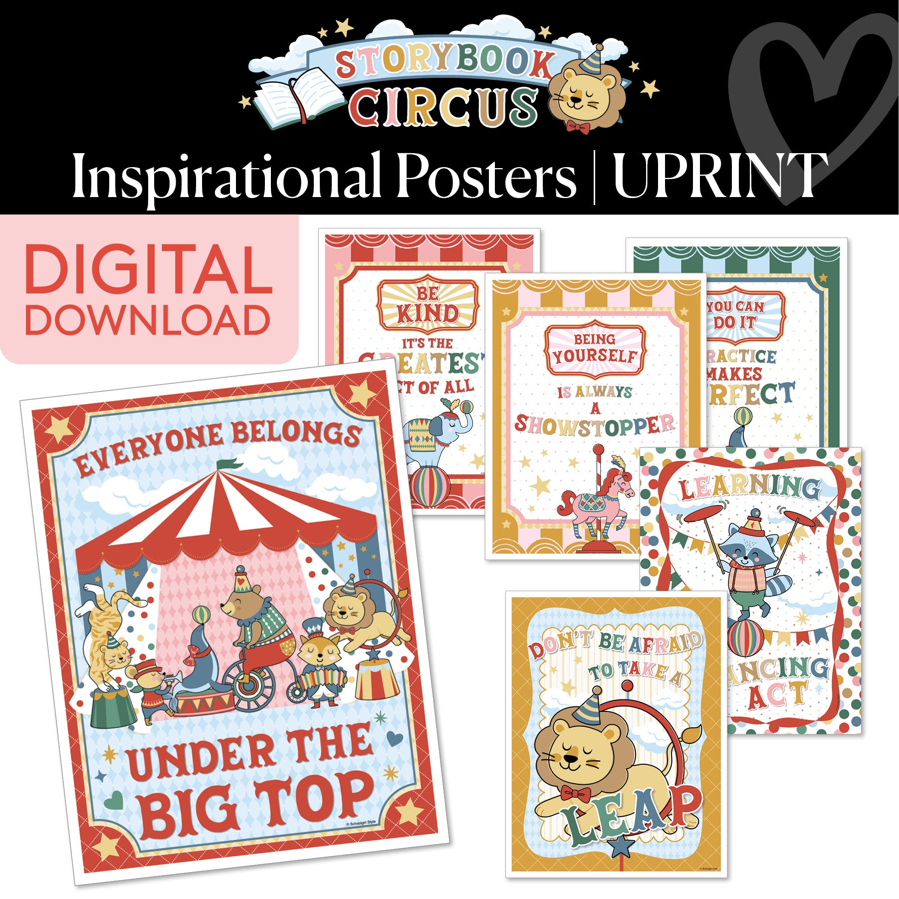Printable Vintage Welcome Inspirational Posters | Storybook Circus