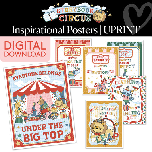 Printable Vintage Welcome Inspirational Posters | Storybook Circus