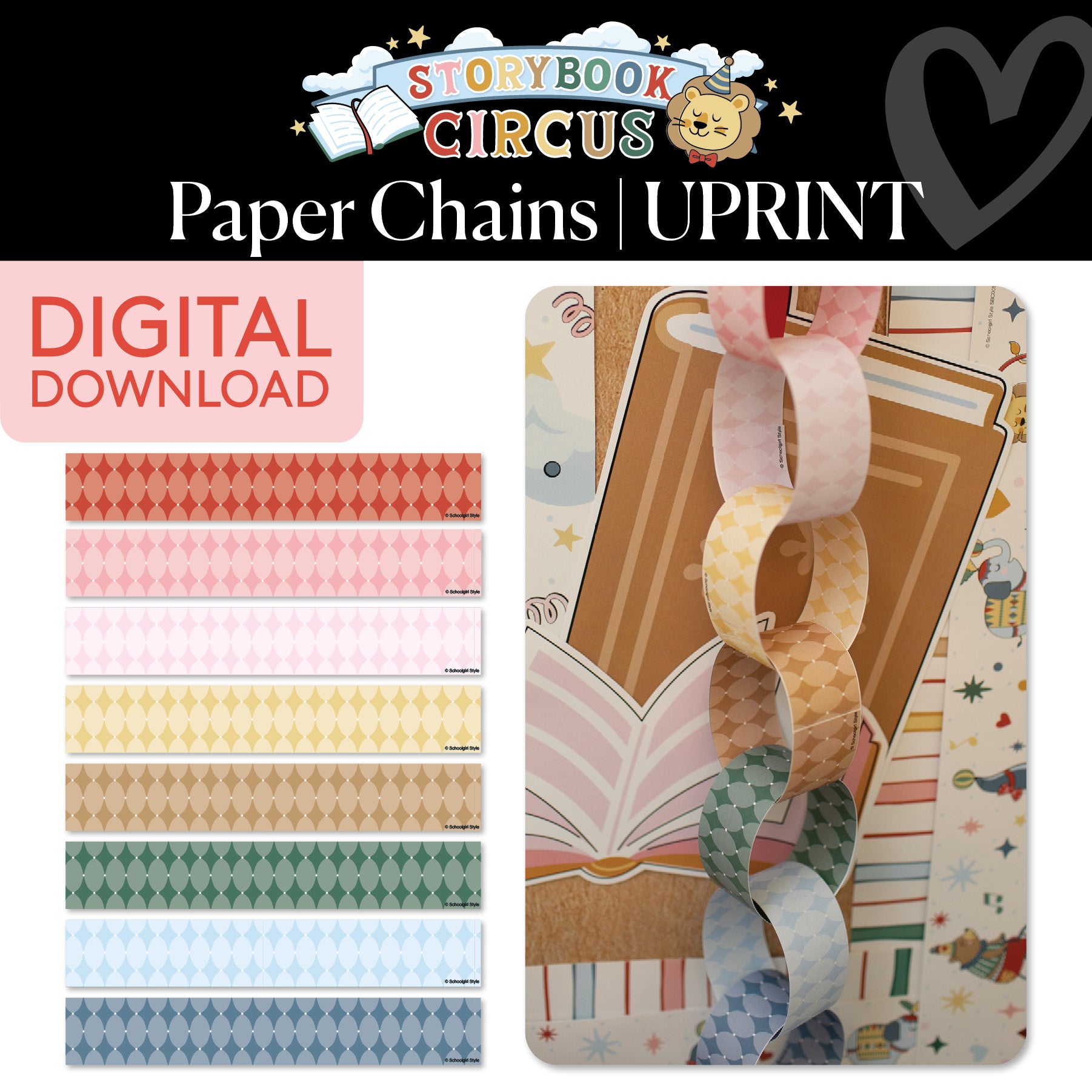 Printable Vintage Paper Chains | Storybook Circus