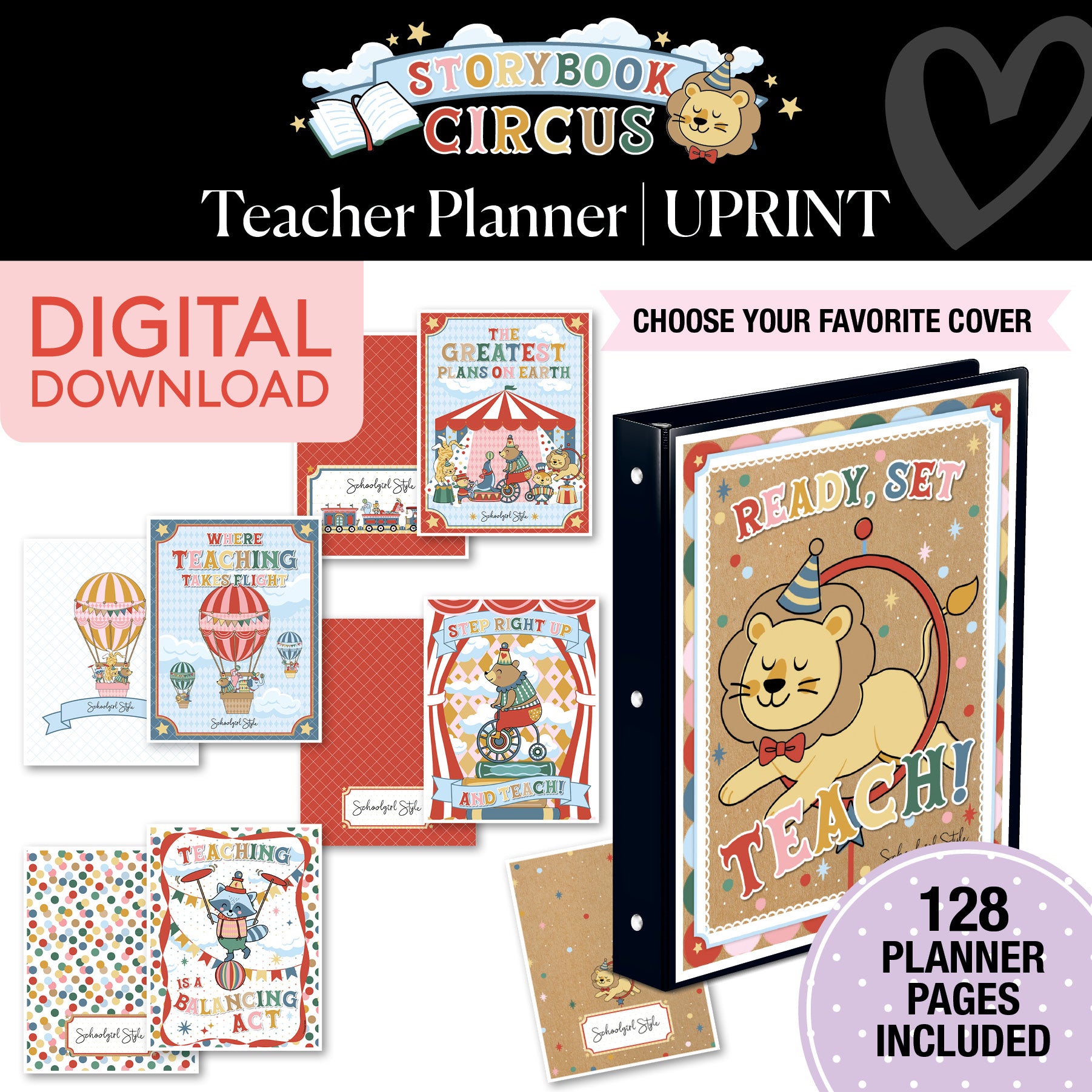 Printable Teacher Planner | Storybook Circus