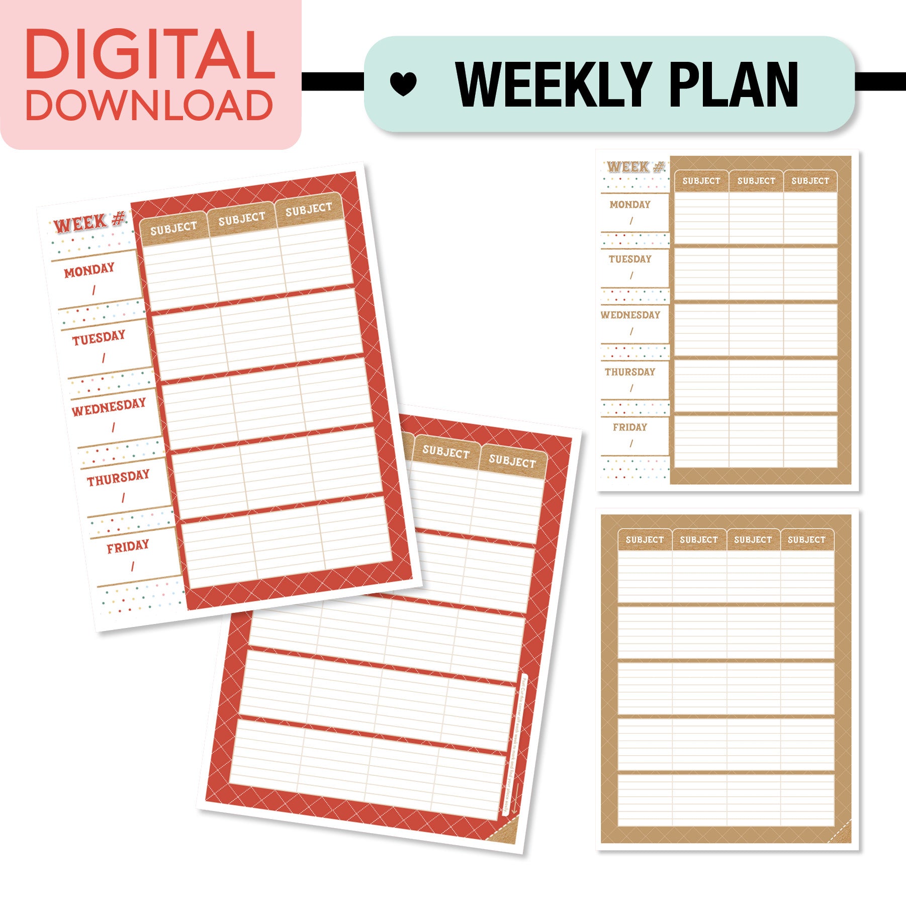 Printable Teacher Planner | Storybook Circus