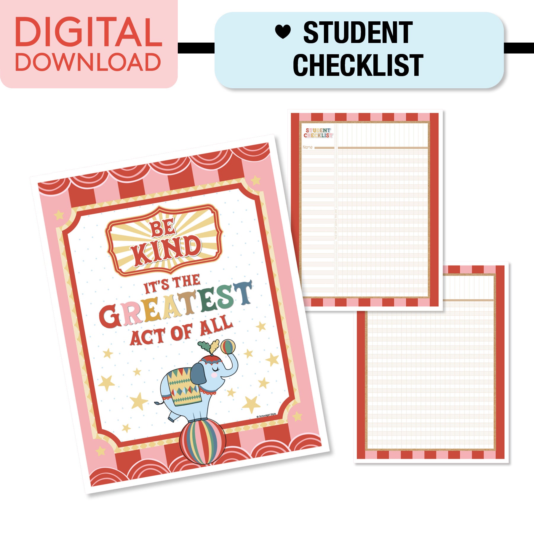 Printable Teacher Planner | Storybook Circus