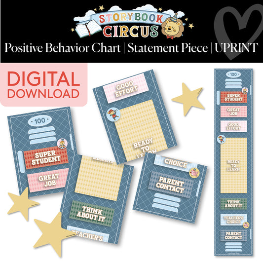 Printable Vintage Positive Behavior Chart | Storybook Circus