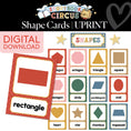 Load image into Gallery viewer, Printable Vintage Shape Cards | Storybook Circus
