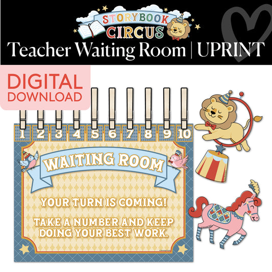 Printable Vintage Teacher Waiting Room | Storybook Circus
