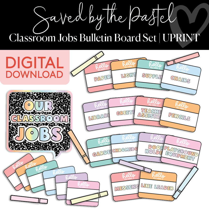 Classroom Jobs | Saved By The Pastel | Printable Classroom Decor | Sch ...