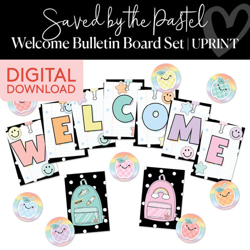 Saved By The Pastel Welcome Bulletin Board Set UPRINT 