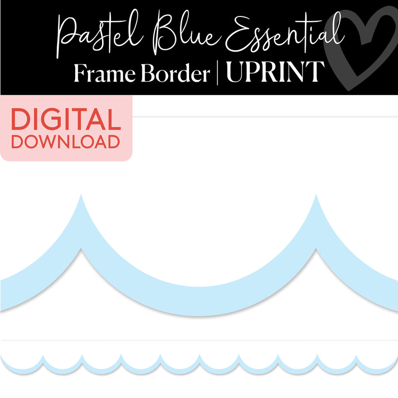 Pastel Blue | Bulletin Board Borders | Printable Classroom Decor | Schoolgirl Style