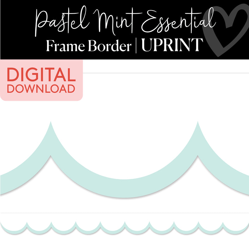 Pastel Mint | Bulletin Board Borders | Printable Classroom Decor | Schoolgirl Style