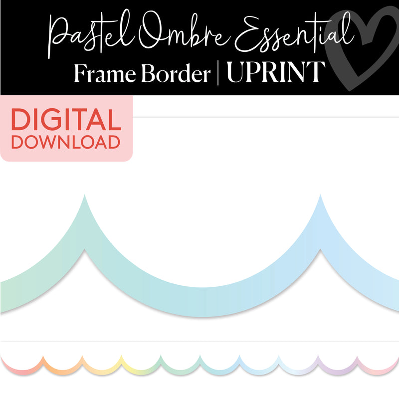 Pastel Ombre | Bulletin Board Borders | Printable Classroom Decor | Schoolgirl Style
