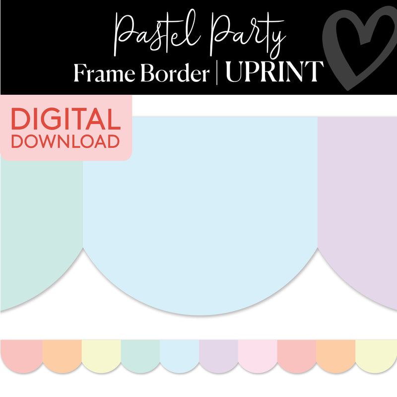 Pastel Party | Bulletin Board Borders | Printable Classroom Decor | Schoolgirl Style