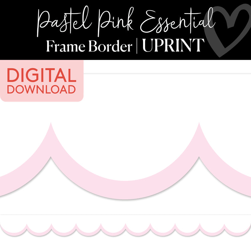 Pastel Pink | Bulletin Board Borders | Printable Classroom Decor | Schoolgirl Style