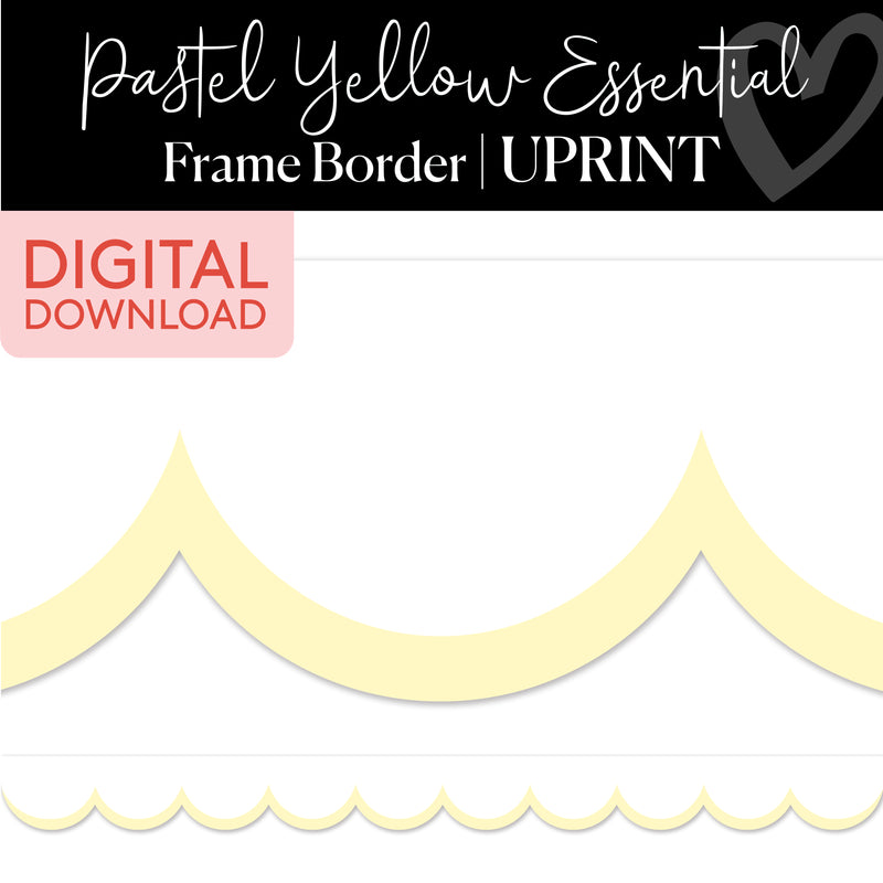 Pastel Yellow | Bulletin Board Borders | Printable Classroom Decor | Schoolgirl Style