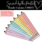 Saved By The Pastel Pencil Cutouts UPRINT 