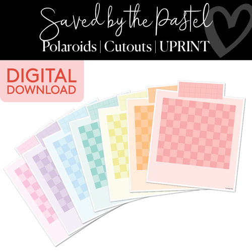 Saved By The Pastel Polaroids Cutouts UPRINT 