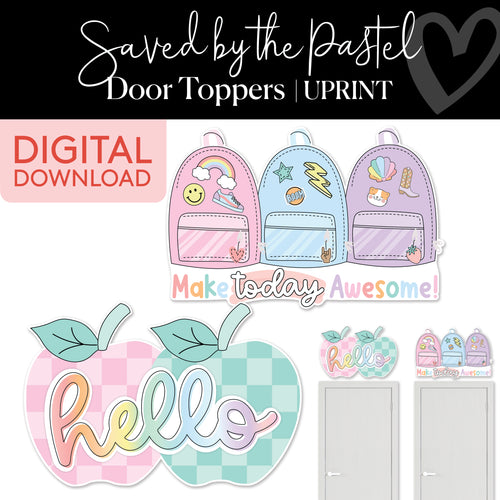 Saved By The Pastel Printable Door Toppers