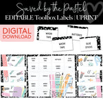 Saved By The Pastel Editable Toolbox Labels UPRINT 