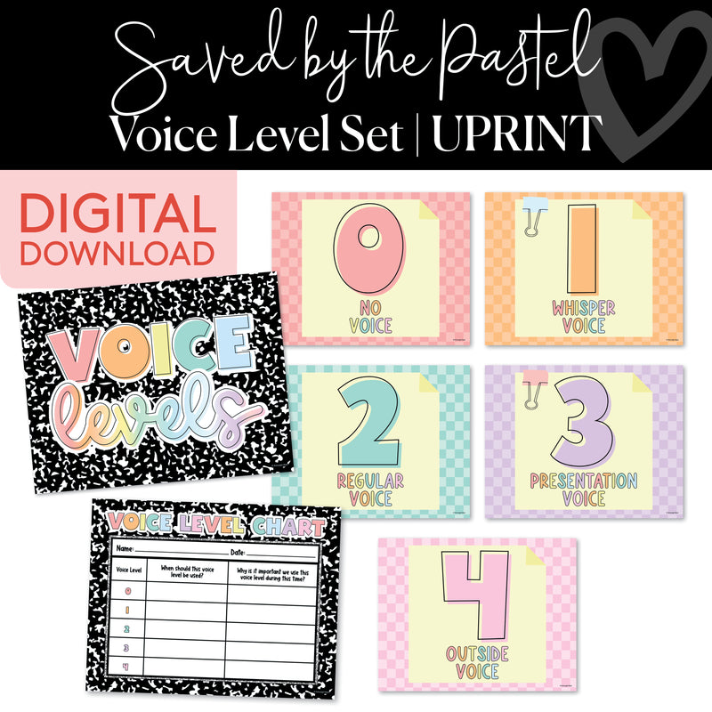 Saved By The Pastel Voice Level Set UPRINT 