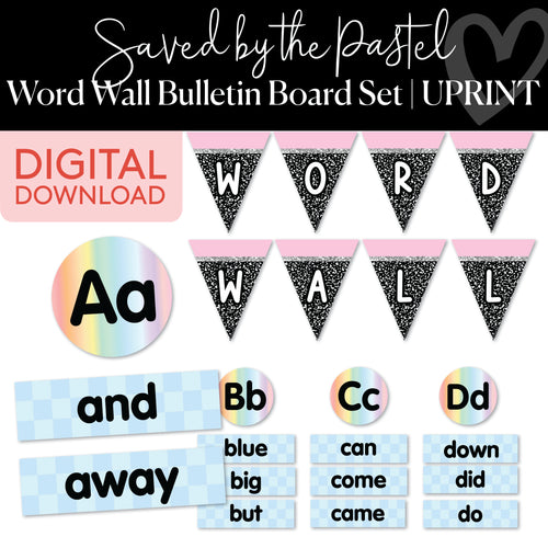 Saved By The Pastel Word Wall Bulletin Board Set UPRINT 
