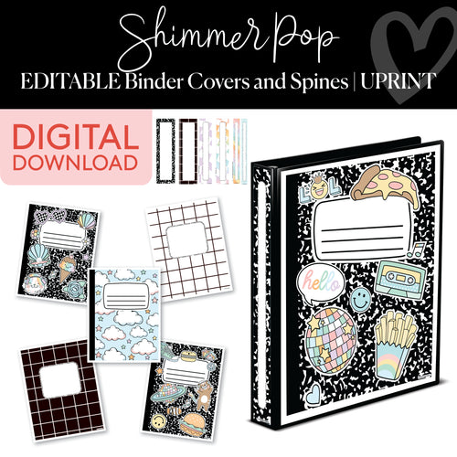 pastel editable and printable classroom binder covers and spines 