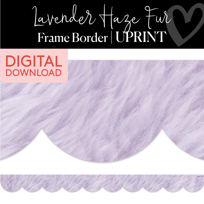 Lavender Haze Fur | Bulletin Board Borders | Printable Classroom Decor | Schoolgirl Style