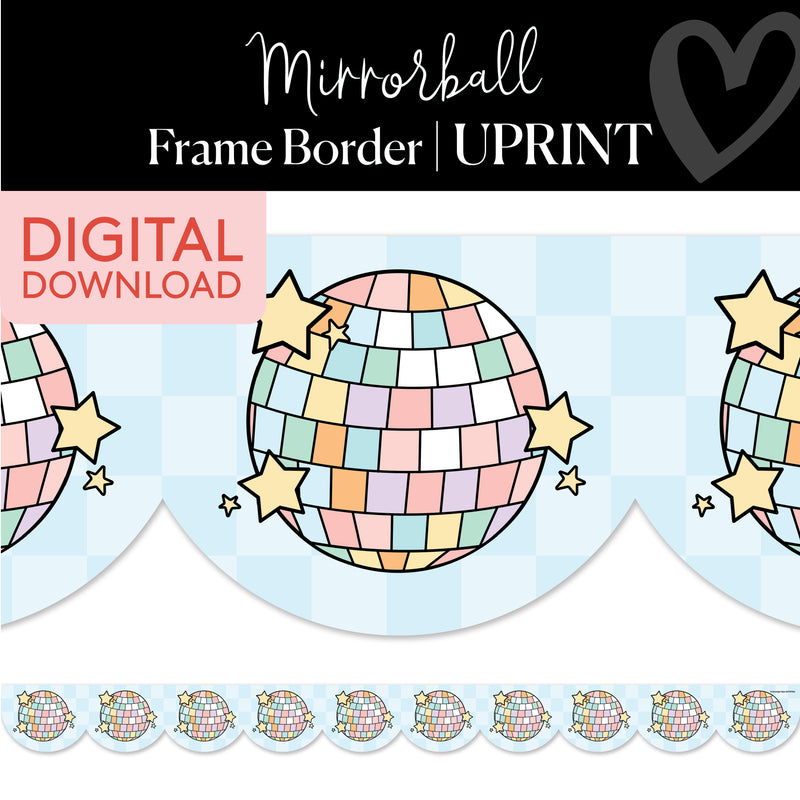 Mirrorball | Bulletin Board Borders | Printable Classroom Decor | Schoolgirl Style