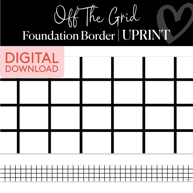 Off The Grid | Bulletin Board Borders | Printable Classroom Decor | Schoolgirl Style