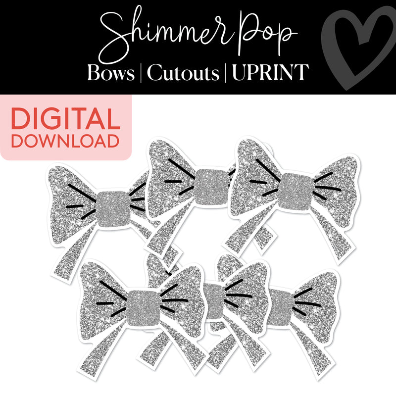 Bows | Classroom Cut Outs | Shimmer Pop | Printable Classroom Decor | Schoolgirl Style