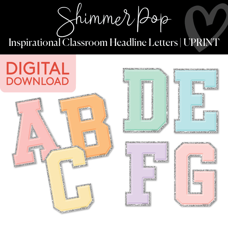 Puff Letters | Inspirational Classroom Headline | Shimmer Pop | Printa ...