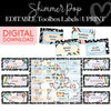 Pastel editable and printable teacher toolbox supply labels