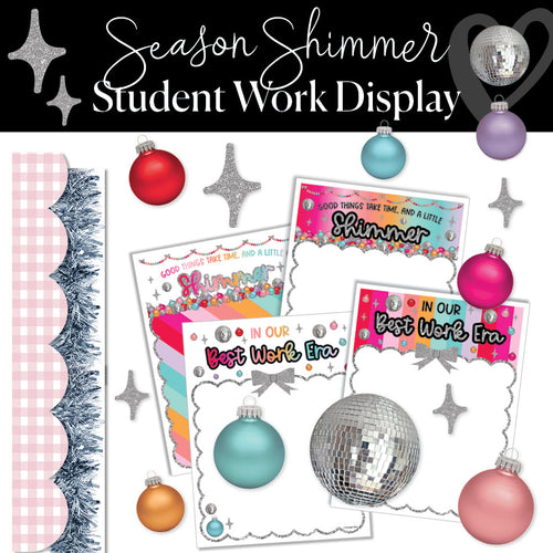 Season Shimmer Student Work Display Full Bundle by UPRINT