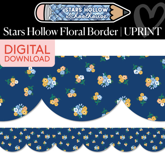 Printable Cozy Stars Hollow Floral Border | Stars Hollow Schoolhouse