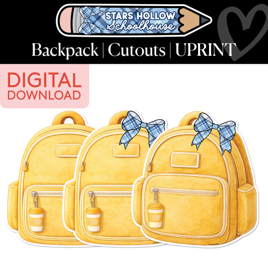 Printable Cozy Backpack Cutouts | Stars Hollow Schoolhouse