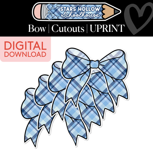 Printable Cozy Plaid Bow Cutouts | Stars Hollow Schoolhouse