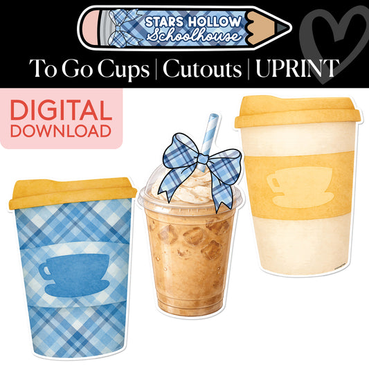 Printable Cozy To Go Cups Cutouts | Stars Hollow Schoolhouse