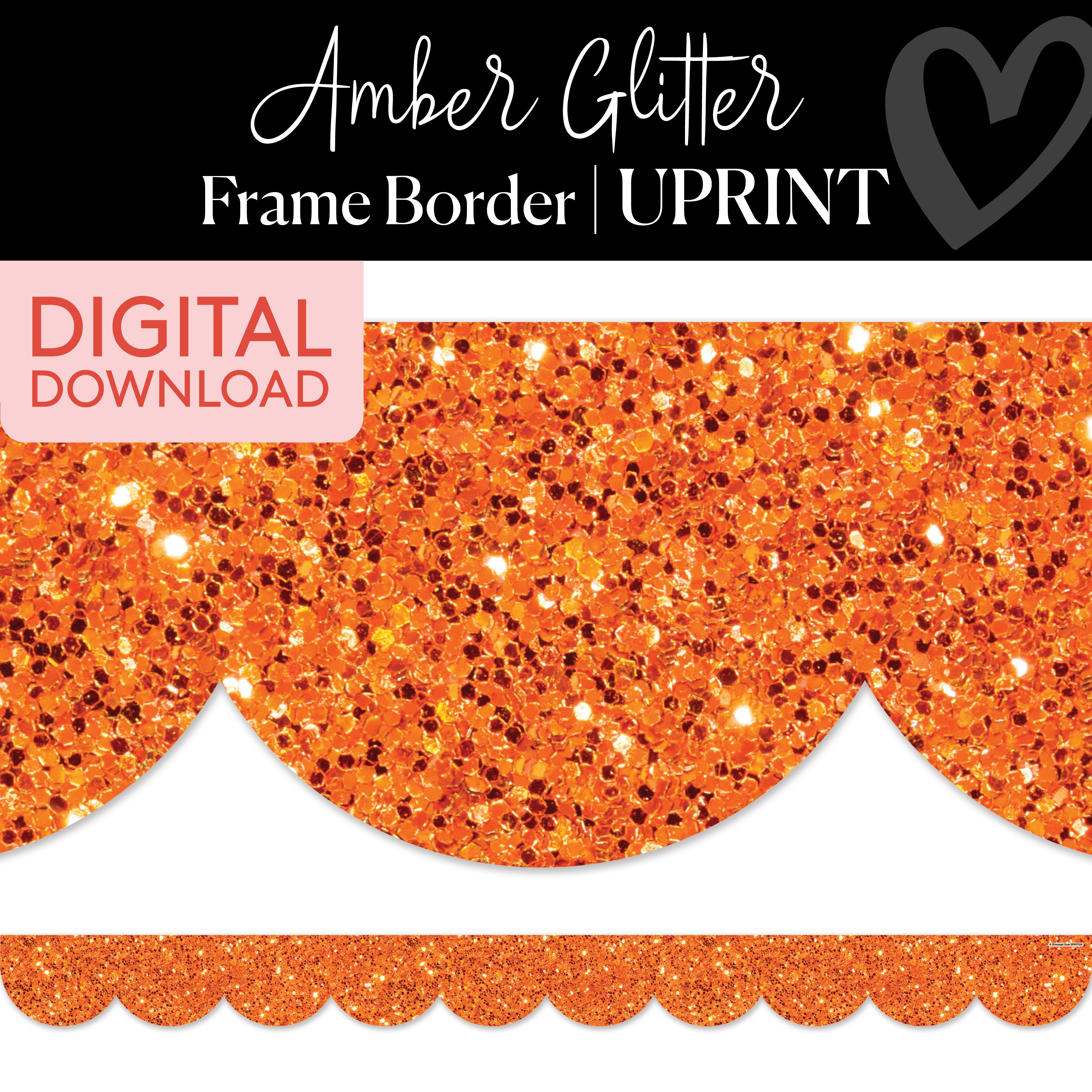 Amber Glitter | Bulletin Board Borders | Printable Classroom Decor | S ...