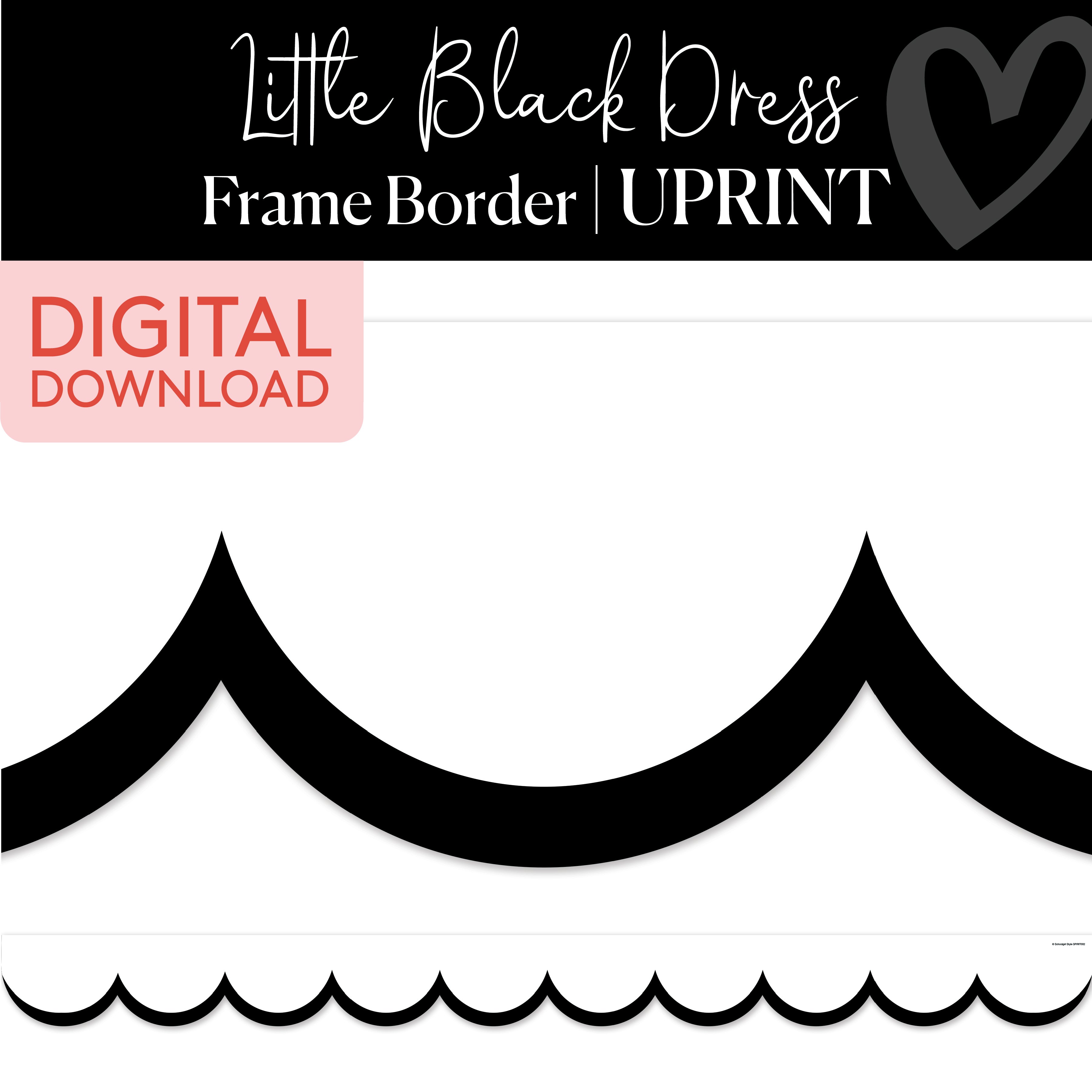 Little Black Dress | Bulletin Board Borders | Printable Classroom Deco ...