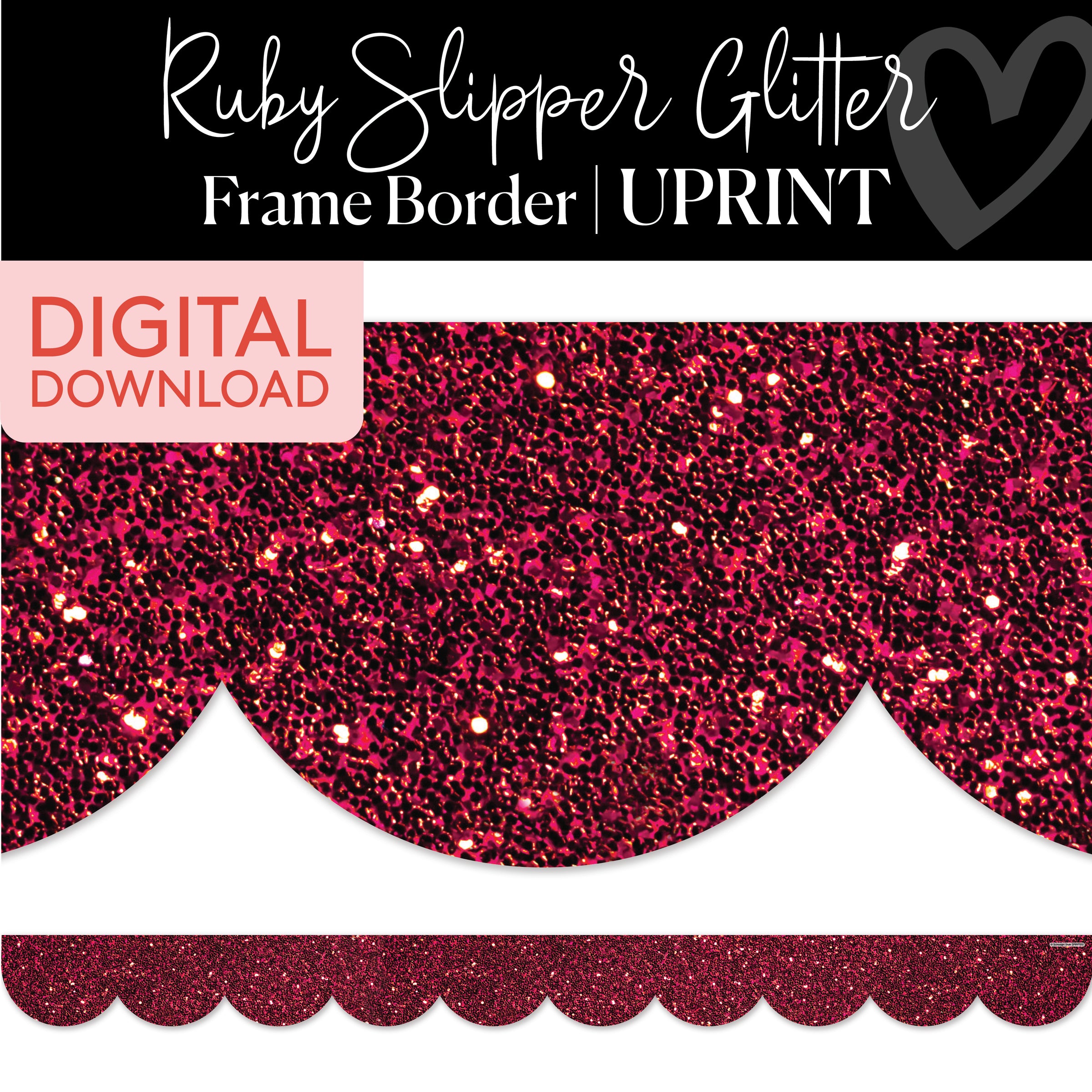 Ruby Slipper Glitter | Bulletin Board Borders | Printable Classroom De ...