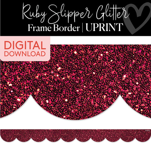Ruby Slipper Glitter Printable Classroom Border 