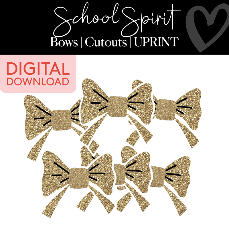 School Spirit Bows Cutouts UPRINT 