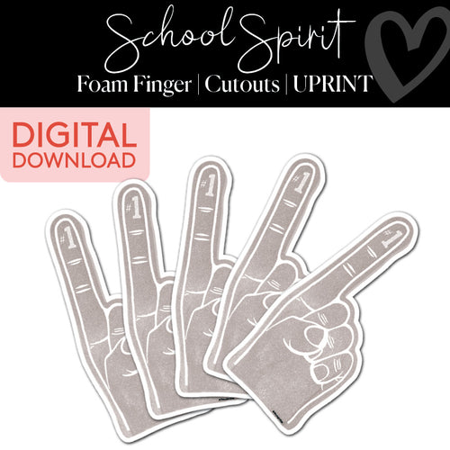 School Spirit Foam Finger Cutouts UPRINT 