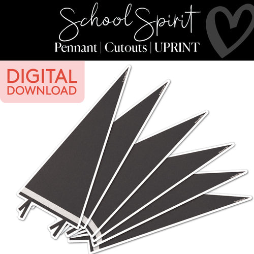 School Spirit Pennant Cutouts UPRINT
